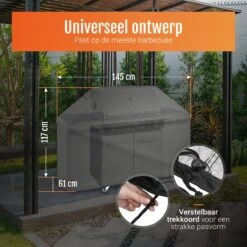 GrillX Barbecue Hoes - 145 X 61 X 117cm - BBQ Hoes Waterdicht - Beschermhoes Inclusief Trekkoord - BBQ Accesoires 12 GrillX Barbecue Hoes - 145 X 61 X 117cm - BBQ Hoes Waterdicht - Beschermhoes Inclusief Trekkoord - BBQ Accesoires -Woonkeuken Winkel 1200x1200 637