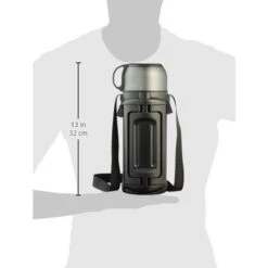 Lock&Lock Thermoskan - Isoleerkan - Thee En Koffie - Lekvrij - 1,5 Liter - RVS - Inklapbaar Handvat - Zwart -Woonkeuken Winkel 1200x1200 739