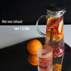 MÊZON® Schenkkan - Glazen Waterkan - Waterkaraf Voor Fruitwater - Multifunctionele Decanteer Karaf - Kan Met Deksel - 1.5L Capaciteit 14 MÊZON® Schenkkan - Glazen Waterkan - Waterkaraf Voor Fruitwater - Multifunctionele Decanteer Karaf - Kan Met Deksel - 1.5L Capaciteit -Woonkeuken Winkel 1200x1200 769