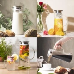 MÊZON® Schenkkan - Glazen Waterkan - Waterkaraf Voor Fruitwater - Multifunctionele Decanteer Karaf - Kan Met Deksel - 1.5L Capaciteit 15 MÊZON® Schenkkan - Glazen Waterkan - Waterkaraf Voor Fruitwater - Multifunctionele Decanteer Karaf - Kan Met Deksel - 1.5L Capaciteit -Woonkeuken Winkel 1200x1200 770