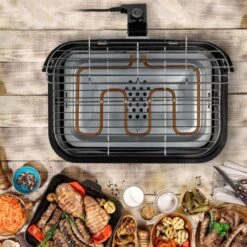 Princess 112252 Hybride Barbecue – Elektrische BBQ - Tafelmodel - 2000W - 44x 29cm - Gebruik Elektrisch Of Met Kolen -Woonkeuken Winkel 1200x1200 779