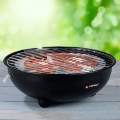 Alpina Elektrische BBQ - Tafel-Barbecue - Geen Rook - Binnen Barbecueën - 1250W - Ø 30 Cm - Zwart -Woonkeuken Winkel 1200x1200 789