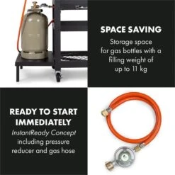 Klarstein Kingsville Double Barbecue - Houtskool- En Gasbarbecue - Smoker BBQ - Inclusief Deksels En Thermometer - Met 2 Roosters - Zwart -Woonkeuken Winkel 1200x1200 817