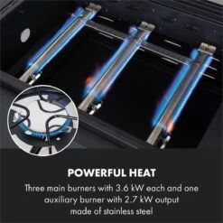 Klarstein Kingsville Double Barbecue - Houtskool- En Gasbarbecue - Smoker BBQ - Inclusief Deksels En Thermometer - Met 2 Roosters - Zwart -Woonkeuken Winkel 1200x1200 822