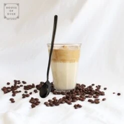 House Of Husk Latte Macchiato Lepels Set - Lange Theelepels - Koffielepels - Longdrinklepels - Sorbetlepels - Barlepel - RVS - 6 Stuks - 20CM - Zwart -Woonkeuken Winkel 1200x1200 895