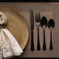 OEC Kitchen Bestekset 36-delig - Zwart - 6 Persoons - Steakmessen - Messen - Vorken - Lepels - RVS -Woonkeuken Winkel 1200x1200 907