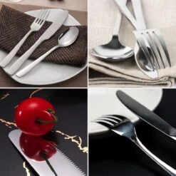 Deleca 8 Persoons Bestekset (48-delig) - Lepels, Messen, Vorken & Steakmessen - Vaatwasserbestendig - Zilver / RVS -Woonkeuken Winkel 1200x1200 942