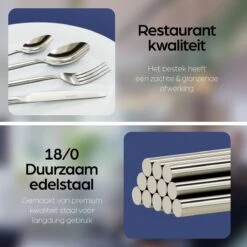 Nevana Bestekset - 24 Delig - 18/10 Edelstaal - Bestek - Lepels, Messen, Vorken 10 Nevana Bestekset - 24 Delig - 18/10 Edelstaal - Bestek - Lepels, Messen, Vorken -Woonkeuken Winkel 1200x1200 949