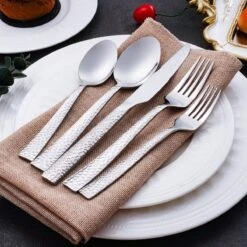 Deleca 6 Persoons Bestekset Deluxe (30-delig) - Vorken, Lepels En Messen - Vaatwasserbestendig - Gehamerd - Zilver / RVS 13 Deleca 6 Persoons Bestekset Deluxe (30-delig) - Vorken, Lepels En Messen - Vaatwasserbestendig - Gehamerd - Zilver / RVS -Woonkeuken Winkel 1200x1200 956