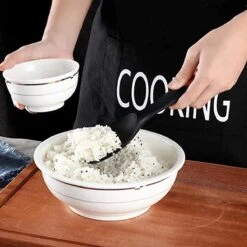 Doodadeals® Siliconen Rijstlepel - Rijst Opscheplepel - Rijstlepel Kunststof - Zwart - 1 Stuk -Woonkeuken Winkel 1200x1200 963