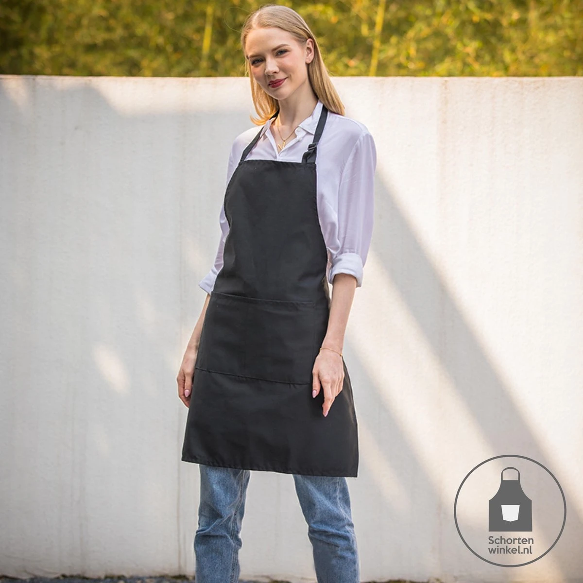 Schortenwinkel - Professioneel Keukenschort - Kookschort - Horeca - Zwart 4 Schortenwinkel - Professioneel Keukenschort - Kookschort - Horeca - Zwart - Afbeelding 2