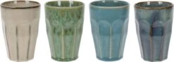 Merkloos Melkbekers - 4x Stuks - Diverse Kleuren - Porselein - 330 Ml -Woonkeuken Winkel 1200x432