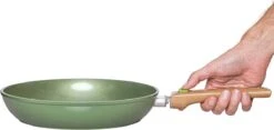 Just Vegan Koekenpan ECO Met Afneembaar Handvat 20 Cm Aluminium Groen -Woonkeuken Winkel 1200x570