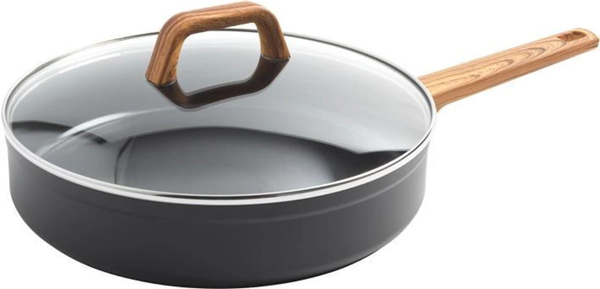 Gero Mark Hapjespan Met Deksel Ø 28 Cm - Aluminium - Inductie - PFAS-vrij 3 Gero Mark Hapjespan Met Deksel Ø 28 Cm - Aluminium - Inductie - PFAS-vrij