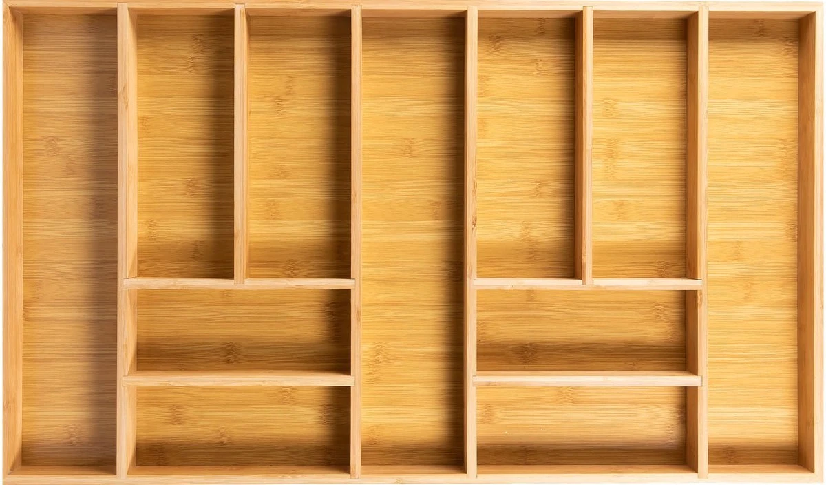 Grote Bestekbak Bamboe 81x47CM - Coninx Besteklade - Opbergbak - Duurzaam - Bamboe - Voor Laden Vanaf 47cm Diep 3 Grote Bestekbak Bamboe 81x47CM - Coninx Besteklade - Opbergbak - Duurzaam - Bamboe - Voor Laden Vanaf 47cm Diep