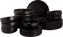 Maastricht Porselein Serviesset Universe Porselein 6-persoons 24-delig Zwart