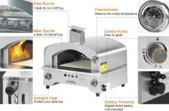 Bighorn Outdoor Edelstaal Gas Pizza Oven - Draagbare Gas Barbecue - Edelstaal -Model SRGG20001 -Woonkeuken Winkel 1200x787 1