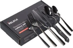 Deleca 6 Persoons Bestekset (36-delig) - Lepels, Messen, Vorken & Steakmessen - Vaatwasserbestendig - Zwart / RVS 20 Deleca 6 Persoons Bestekset (36-delig) - Lepels, Messen, Vorken & Steakmessen - Vaatwasserbestendig - Zwart / RVS -Woonkeuken Winkel 1200x796 8