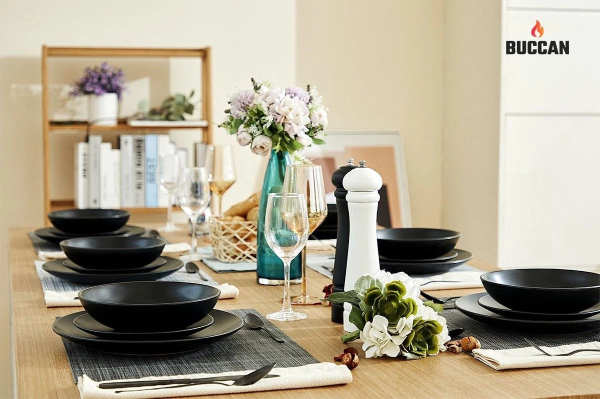 Buccan Borden Set - Matt Onyx - Zwart - 18pcs 5 Buccan Borden Set - Matt Onyx - Zwart - 18pcs - Afbeelding 3