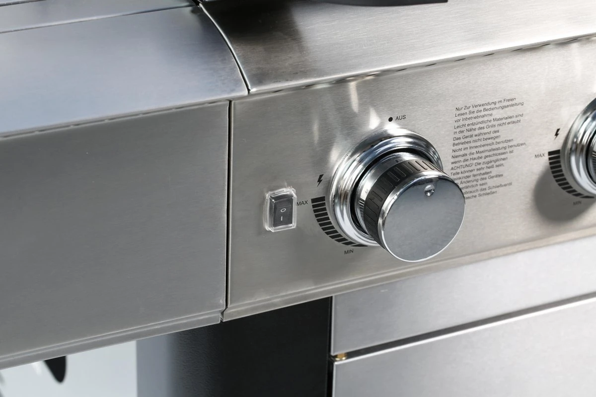 Gasbarbecue En Grill - 5 + 1 Branders + 1 Infrarood Zijbrander - Buitenkeuken - Edelstaal BBQ 9 Gasbarbecue En Grill - 5 + 1 Branders + 1 Infrarood Zijbrander - Buitenkeuken - Edelstaal BBQ - Afbeelding 7