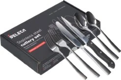 Deleca 8 Persoons Bestekset (48-delig) - Lepels, Messen, Vorken & Steakmessen - Vaatwasserbestendig - Zilver / RVS -Woonkeuken Winkel 1200x799 97