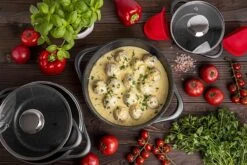 Smile 10-Delige Pannenset - Anti Aanbaklaag - Vaatwasser Bestendig - Zwart - MGK-17 19 Smile 10-Delige Pannenset - Anti Aanbaklaag - Vaatwasser Bestendig - Zwart - MGK-17 -Woonkeuken Winkel 1200x800 42