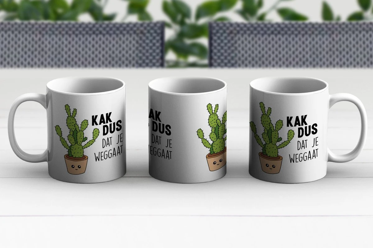 Mok - Koffiemok - Spreuken - Quote - 'Kak Dus Dat Je Weggaat' - Baan - Mokken - 350 ML - Beker - Koffiemokken - Theemok - Mok Met Tekst 7 Mok - Koffiemok - Spreuken - Quote - 'Kak Dus Dat Je Weggaat' - Baan - Mokken - 350 ML - Beker - Koffiemokken - Theemok - Mok Met Tekst - Afbeelding 6