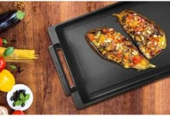 Eurolux Teppanyaki Plaat Met Grepen - 41 X 24 X 2.5 Cm - Zwart - Aluminium - Geschikt Voor Alle Warmtebronnen 19 Eurolux Teppanyaki Plaat Met Grepen - 41 X 24 X 2.5 Cm - Zwart - Aluminium - Geschikt Voor Alle Warmtebronnen -Woonkeuken Winkel 1200x815 1