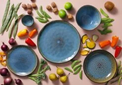 Palmer Serviesset Lotus Stoneware 6-persoons 24-delig Zwart Turquoise 21 Palmer Serviesset Lotus Stoneware 6-persoons 24-delig Zwart Turquoise -Woonkeuken Winkel 1200x838