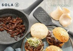 Sola Koekenpan Fair Cooking - Ø 28 Cm - Zwart/wit - Aluminium - Antiaanbaklaag 16 Sola Koekenpan Fair Cooking - Ø 28 Cm - Zwart/wit - Aluminium - Antiaanbaklaag -Woonkeuken Winkel 1200x842