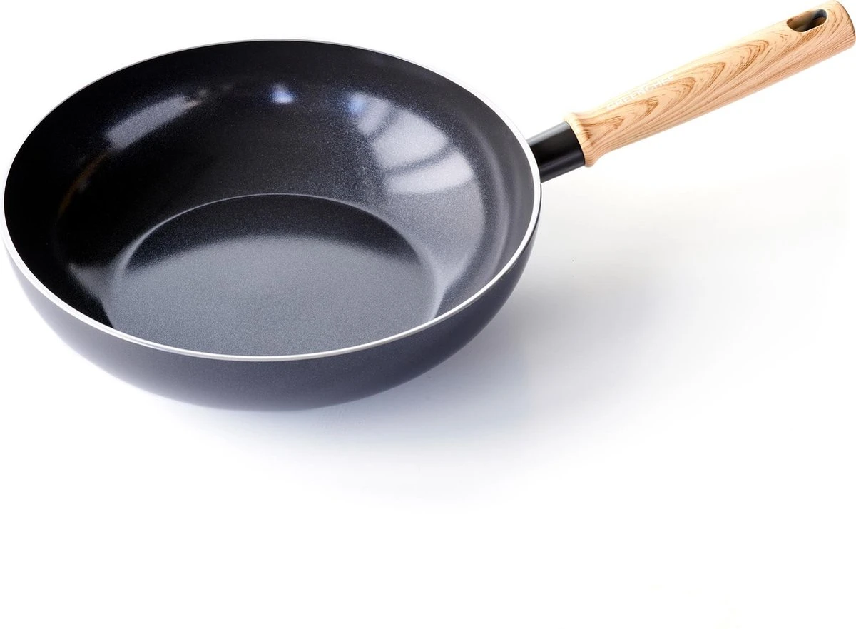 GreenChef Vintage Wokpan 28cm/3.7L - Zwart - Inductie - PFAS-vrij 3 GreenChef Vintage Wokpan 28cm/3.7L - Zwart - Inductie - PFAS-vrij