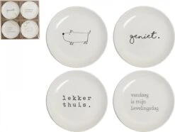 Gusta - Gebaksbordjes - ø 15 Cm - Set 4 Stuks - Porselein - Wit -Woonkeuken Winkel 1200x906 11