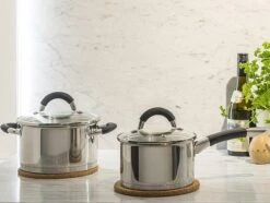 Sola Pannenset Venice - 4 Delig - Ø 16,16,18,20 Cm - Zilver - RVS - Sandwichbodem -Woonkeuken Winkel 1200x906 8