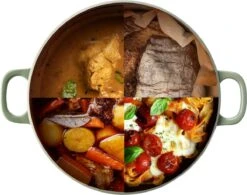 BK Bourgogne Braadpan Ø 24 Cm - Groen - Gietijzer - Inductie -Woonkeuken Winkel 1200x945