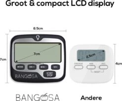 BanGosa® Magnetisch Digitale Kookwekker - Timer - RVS - Keukenwekker Digitaal - Digitale Keuken Timer - Stopwatch Met Magneet -Woonkeuken Winkel 1200x996