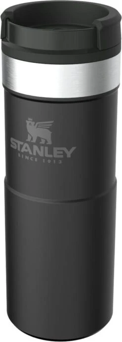 Stanley The NeverLeak™ Travel Mug 0,35L NEW - Thermosfles - Matt Black -Woonkeuken Winkel 429x1200