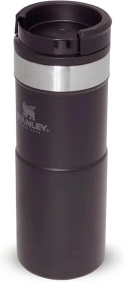Stanley The NeverLeak™ Travel Mug 0,35L NEW - Thermosfles - Matt Black -Woonkeuken Winkel 529x1200