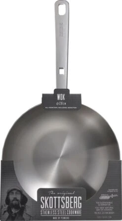 Skottsberg Wok Stainless Steel 28 Cm Roestvrijstaal -Woonkeuken Winkel 662x1200