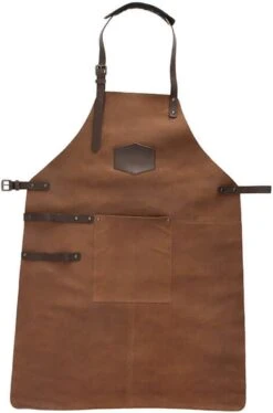 Old West BBQ Schort Barbecue Schort Leer - Cognac Bruin -Woonkeuken Winkel 792x1200 1