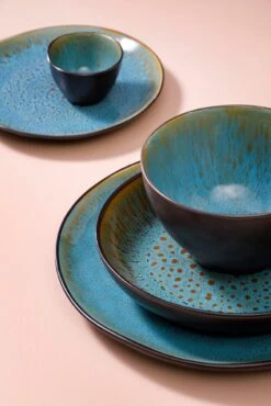 Palmer Serviesset Lotus Stoneware 6-persoons 24-delig Zwart Turquoise 28 Palmer Serviesset Lotus Stoneware 6-persoons 24-delig Zwart Turquoise -Woonkeuken Winkel 801x1200 6