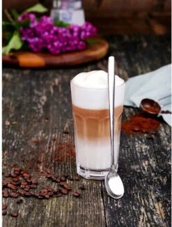 Merkloos Latte Macchiato Lepels – RVS Lange Yoghurt, Dessert Of Koffie Lepeltjes – Set Van 6 Stuks -Woonkeuken Winkel 912x1200 2