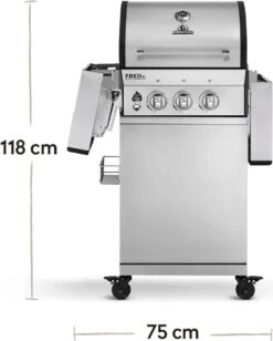 Burnhard Gas BBQ FRED JR. Deluxe - 2 Branders - Incl. Keramische Infraroodbrander & Afdekhoes - Deluxe -Woonkeuken Winkel 961x1200 3